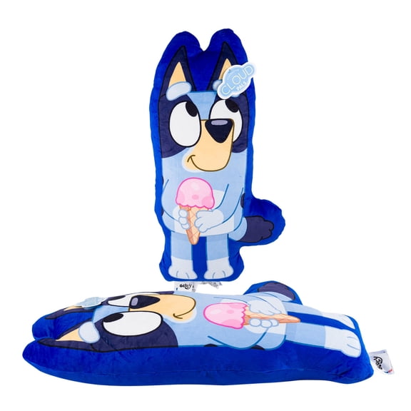 1 Piece Cloud Pals Bluey with Ice Cream Pillow - 23", Blue