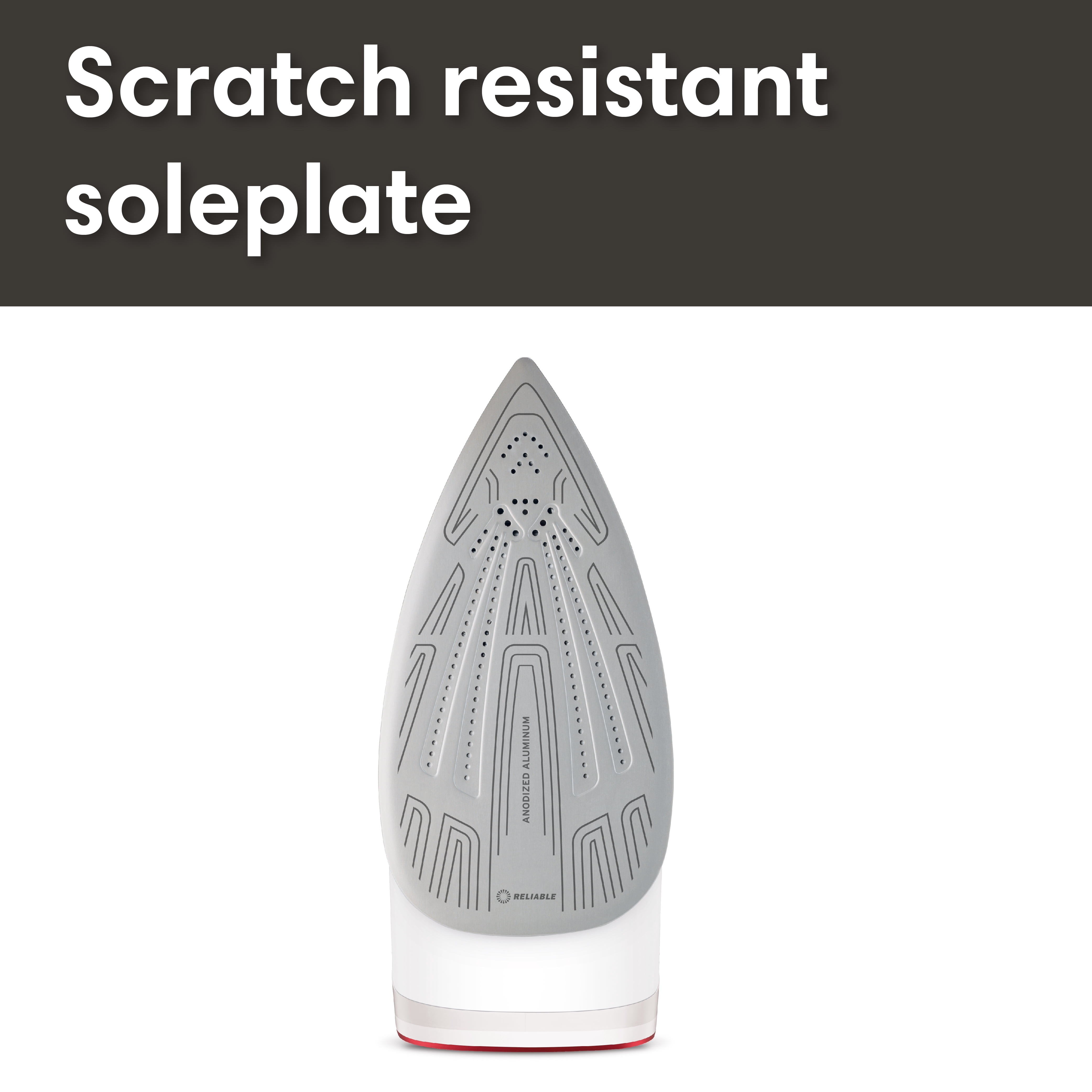 Reliable 270IR Velocity Anodized Aluminum Steam Iron, Red