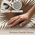 thumbnail image 6 of ODIKA 9'x12' Washable Area Rug Non-Slip, Chair-Friendly Frond Oversized Motif Slim Border Rectangular Fronds Beige Cream Refined for Dining Room, Basement, Large Office, 6 of 7