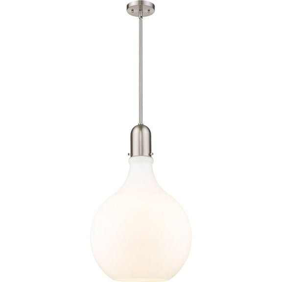 492-1S-SN-G581-16 Innovations Lighting Amherst - 1 Light Pendant In Industrial Style-24.75 Inches Tall and 15.75 Inches Wide-Brushed Satin Nickel