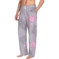 thumbnail image 6 of Salouo Pink Flamingo Print Pajama Pants for Men, Lounge Pants Elastic Waistband Casual Men's sleepwear Loungewear Sleep Pajama Pant -Medium, 6 of 7