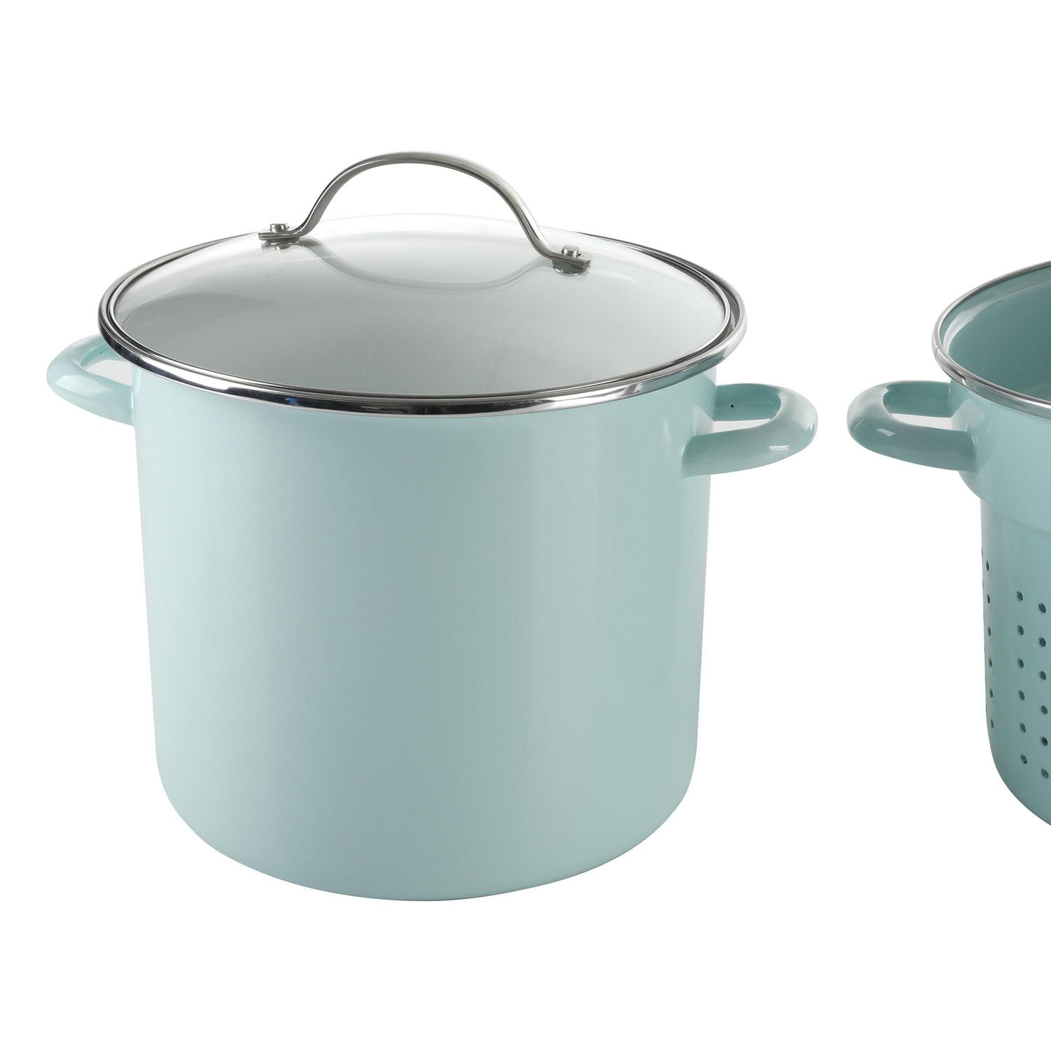 "Martha Stewart 8-Quart Stock Pot with Steamer, Martha Blue<br>"