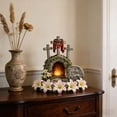 thumbnail image 4 of YingYouFu Wood Easter Resurrection Scene Cross Table Decor - He is Risen Religious Decor for Tabletop, Mantels, Tray & Perfect Christian Home Holiday Gifting, 4 of 7