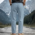 thumbnail image 5 of XIAOCHA Drawstring Waist Pants for Men Casual Everyday Relaxed Fit Baggy Trousers, 5 of 6