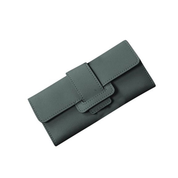 Cadorn PU Leather Long Women's Wallet with Multi-Function Zipper, Multiple Card Slots, Snap Closure and Coin Pocket – Stylish and Practical for Daily Use, Travel, Shopping, and Business