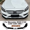 thumbnail image 2 of Difusor de parachoques delantero para coche, alerón para Mercedes-Benz Clase C W205 C180 C200 C260 AMG 2015-2018, divisor de cuchilla inferior, 2 of 5