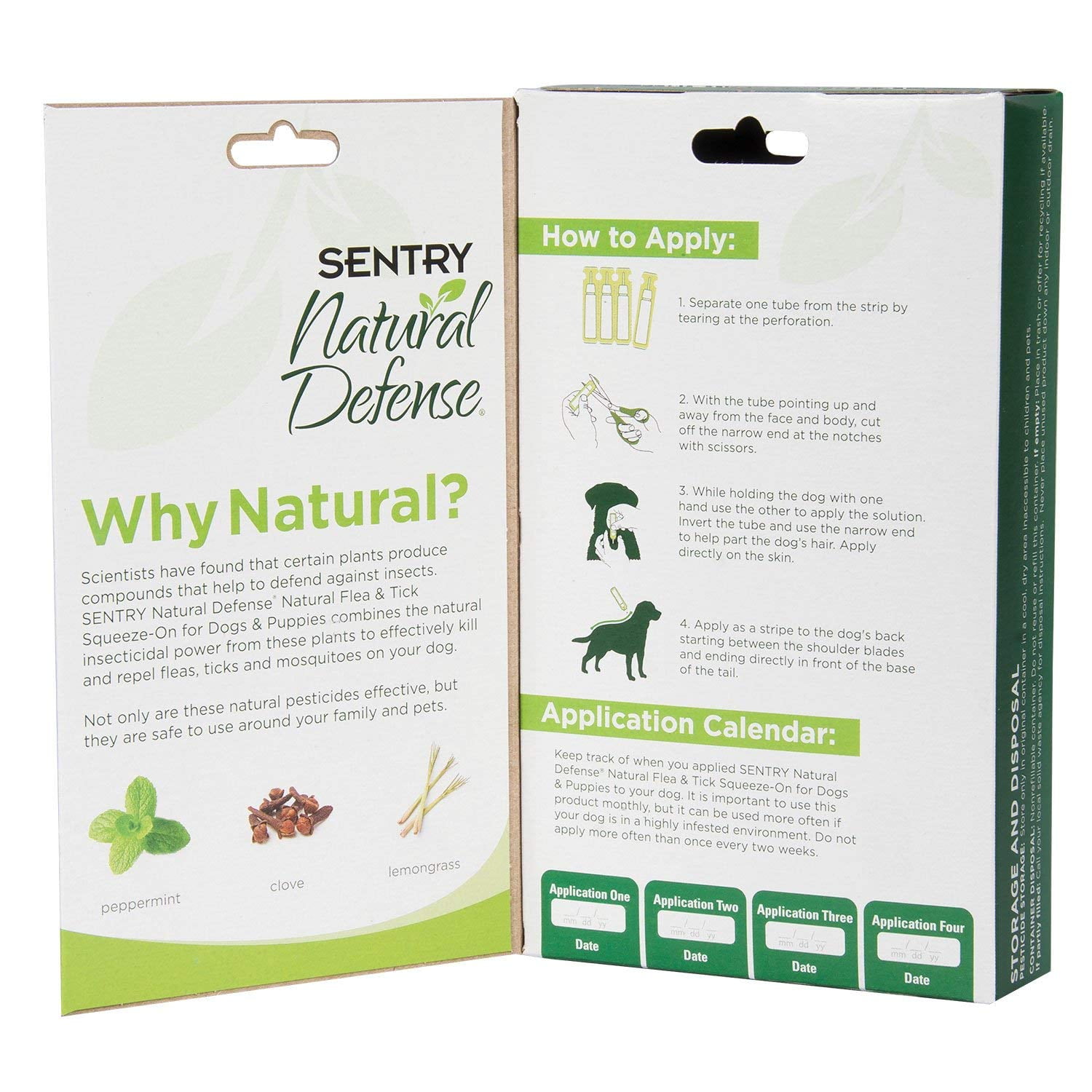 Sentry Natural Defense Flea Tick Squeeze On Dog Over 40 Pound