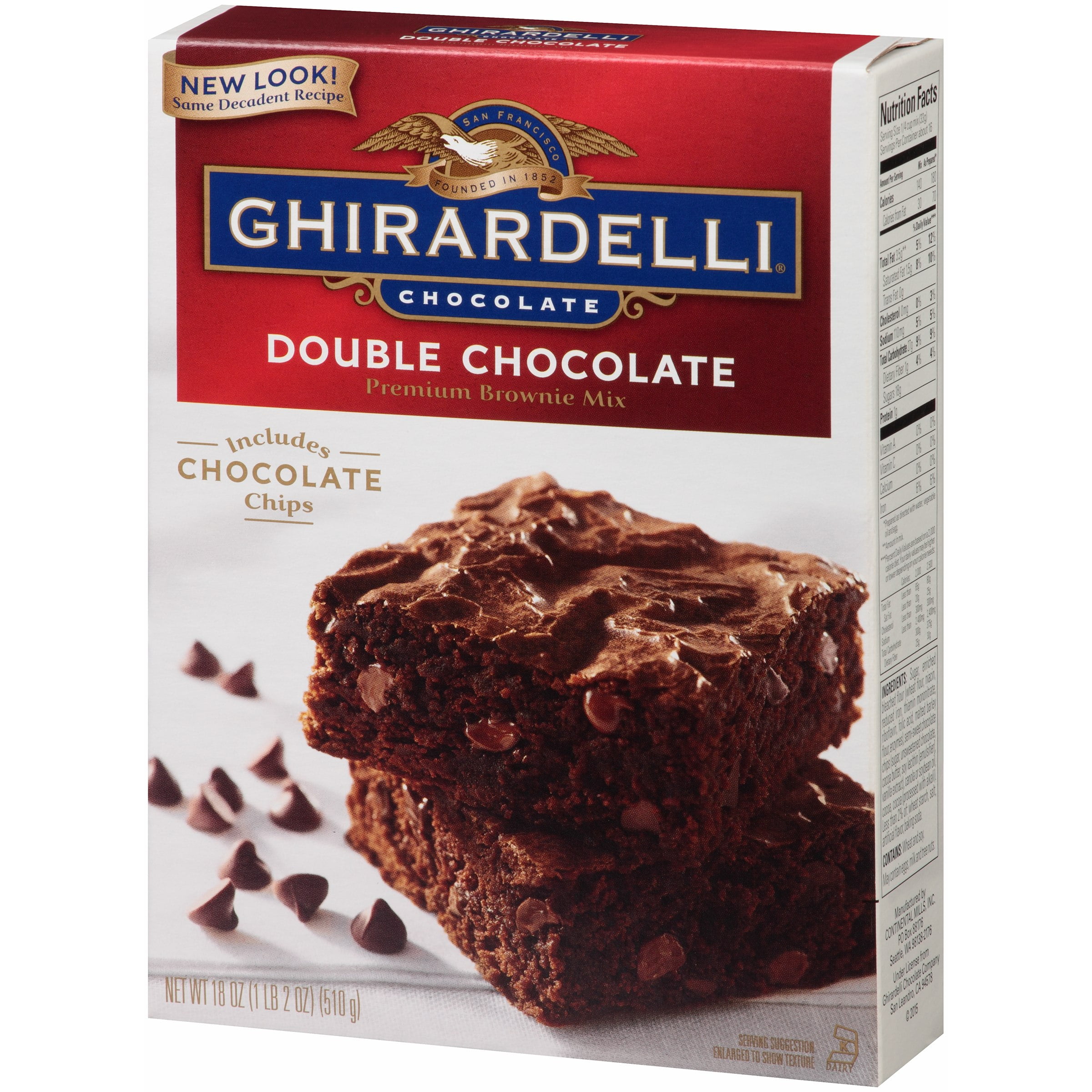 Ghirardelli Double Chocolate Premium Brownie Mix 18 Oz Box