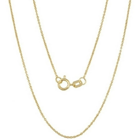 A Solid 14kt Yellow Gold Cable Chain, 18