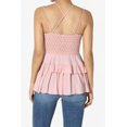thumbnail image 2 of TheMogan Women's S~3X Cross Strap Smocked Back Crochet Lace Ruffle Peplum Cami Top, 2 of 7