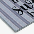 thumbnail image 3 of Mainstays Home Sweet Home Striped Indoor Accent Rug, Blue & Gray, 17"x30", 3 of 6