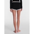 thumbnail image 3 of No Boundaries Cotton Blend Jersey Lace Sleep Shorts, Women’s XXS-3X, 3 of 5