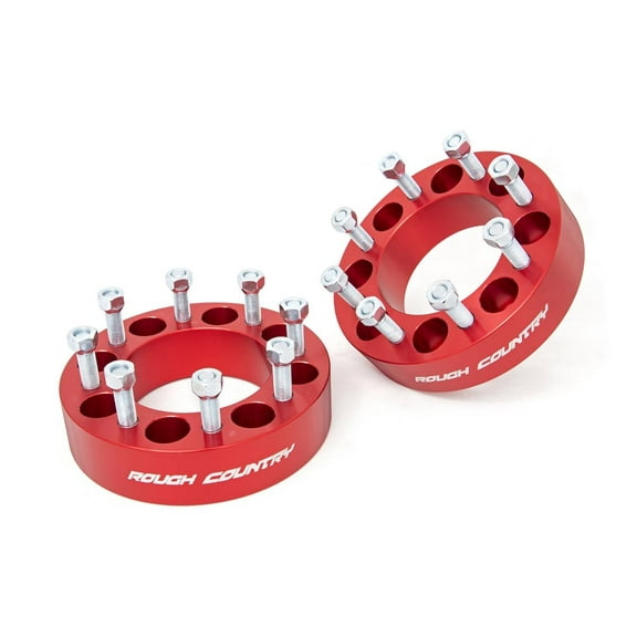 Rough Country 2" Wheel Spacers for 1994-2011 Ram 2500/3500 | Pair - 1099RED