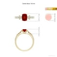 thumbnail image 5 of ANGARA Lab Grown Cushion Rectangular Ruby Side Stone Engagement Ring for Women in 14K Yellow Gold (Size-7x5mm) | July Birthstone, Anniversary, Jewelry Gift for Women | Lab-Grown Ruby Ring, 5 of 8