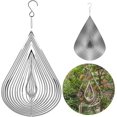 thumbnail image 1 of 1 campanilla de viento plateada con forma de gota de agua, decoración de jardín, arte y manualidades, dormitorio familiar, sala de estar, ventana, pasillo, decoración de patio, exterior e interior ER, 1 of 5