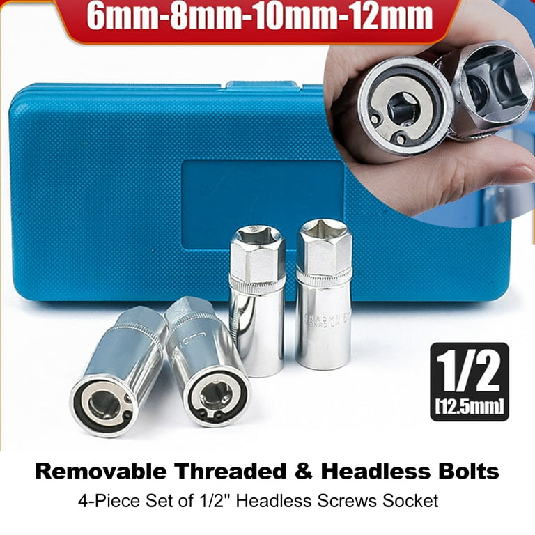 kikko 吉光窯 Broken Studs 4 Pieces Stud Extractor Set Broken Stud Removal Socket