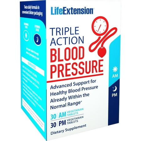 Life Extension Triple Action Blood Pressure AM / PM - 60 (Best Time To Take Blood Pressure Medicine)