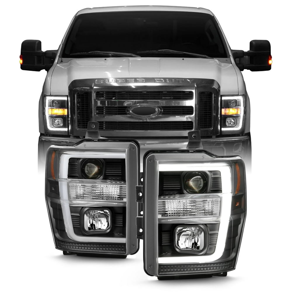 Fits Black 2008-2010 Ford F250/350/450 Super Duty Light Bar Projector