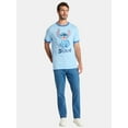 thumbnail image 2 of Disney Men's Stitch Blue Ringer Tee with Short Sleeves, Sizes S-2XL, 2 of 5