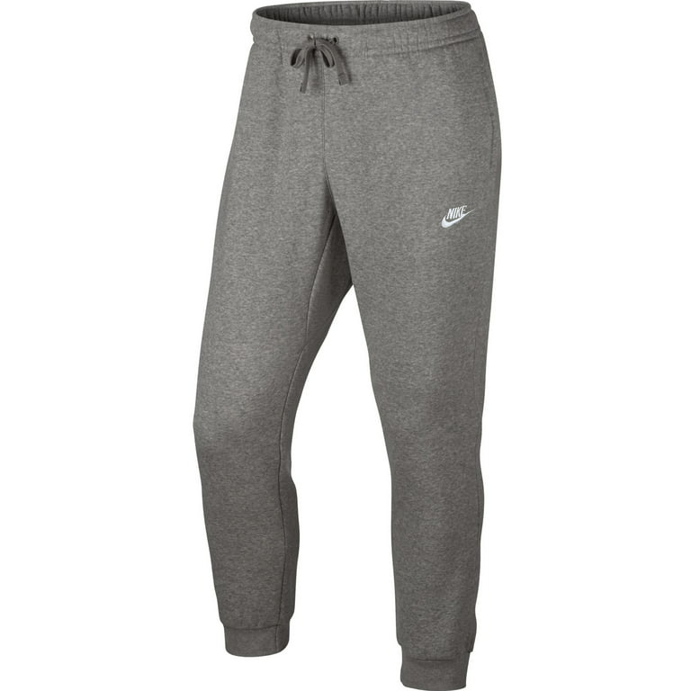 men s nike sportswear club jogger sweatpant fleece joggers for men with  pockets dark grey heather white 2xl