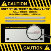 IBENZER MacBook Air 13 inch case 2025 2024 2023 2022 M5 A3449 M4 A3240 M3 A3113 M2 A2681, Hard Shell Case & Keyboard Cover & Type-C Adapter, FUJI,W-MAT13-KK-FUJI+1TC