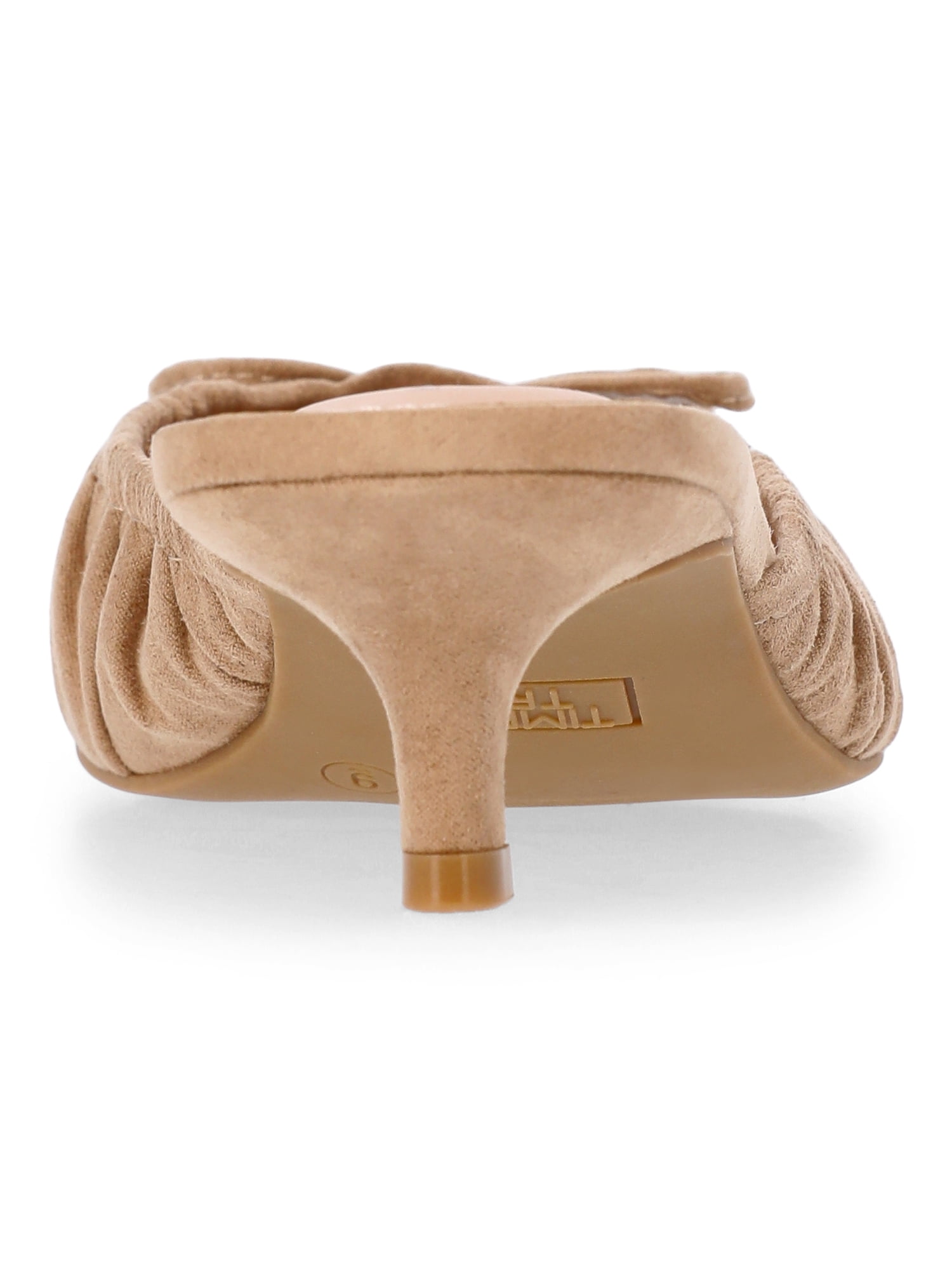 Time and Tru Women's Faux Suede Kitten Heel Mules