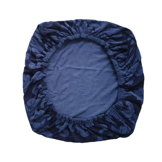 Funda de asiento impresa Funda de asiento de silla Funda de asiento de silla giratoria Funda de asiento de silla gris con azul