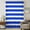 Blue, White, Navy, variant on Yellow Striped Sheer Curtains 45 Inches Long, Beige Retro Minimalism Abstract Stripes Light Filering Curtains, Breathable Simi Curtain Privacy Drapes for Kitchen Bathroom Lightweight Window Treatment