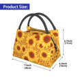thumbnail image 2 of Balery Vintage Leopard Print Sunflower Bolsa de Aislamiento Portátil – Bolsa de Almuerzo con Forro de Aluminio Mejorado, Funda Impermeable y Fácil de Limpiar para Picnic y Caja de Almuerzo, 2 of 6
