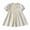 Beige, variant on REDARER Girls' Puff Sleeve Embroidered Dress, Ruffle Neck Lace Trim Cotton Dress, Summer Casual Party Dress for Kids,1-2 Years