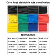 thumbnail image 4 of cpengpj Liquidation Câble Tube Thermorétractable 530 Pcs Gaine Thermorétractable Tube d'Isolation Enveloppe de Câble Manchon, 4 of 9
