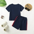 thumbnail image 3 of Little Boys Clothes 7T Boys Outfits 7T Boys Short Sleeve Top Shorts 2PCS Boys Summer Clothing Set Blue, 3 of 7