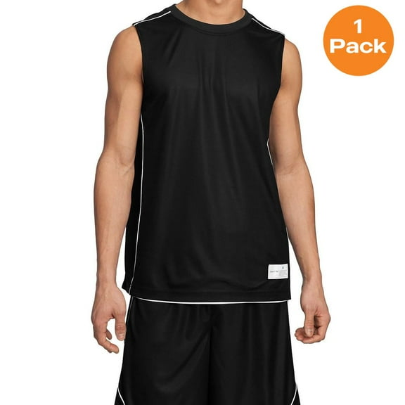 Sport-Tek T555 PosiCharge Mesh Reversible Sleeveless Tee, Black, 3XL, Mens Clothing, Mens Workout Clothing