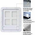 thumbnail image 4 of Puerta mosquitera para perros de color blanco (tamaño exterior 29 cm x 24 cm), puerta mosquitera para mascotas con cerradura para perros y cachorros, puerta para perros para puerta mosquitera, 4 of 5