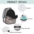 thumbnail image 4 of Pioneer Flower Floral Print Pattern Backpack for School, Cute School Bag with Adjustable Shoulder Straps and Padded Back, 15.3"x11"x7.1", 4 of 5