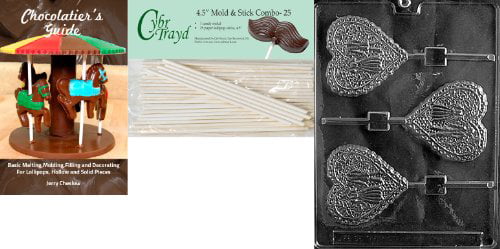 Make Chocolate/Candy/Cake Decorations! Details about   LACY BRIDE AND GROOM HEART LOLLY MOLD 