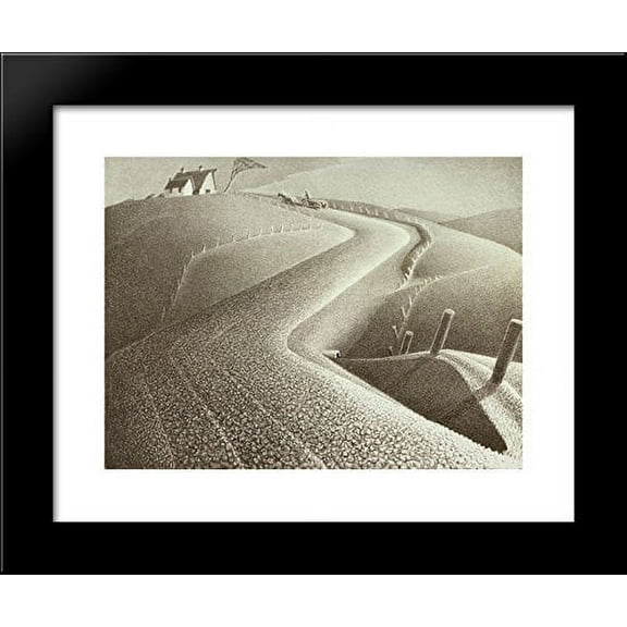 March 20x24 Framed Art Print by Grant Wood