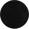 thumbnail image 2 of 12.25' Black Transitional Solid Round Shag Area Throw Rug, 2 of 3