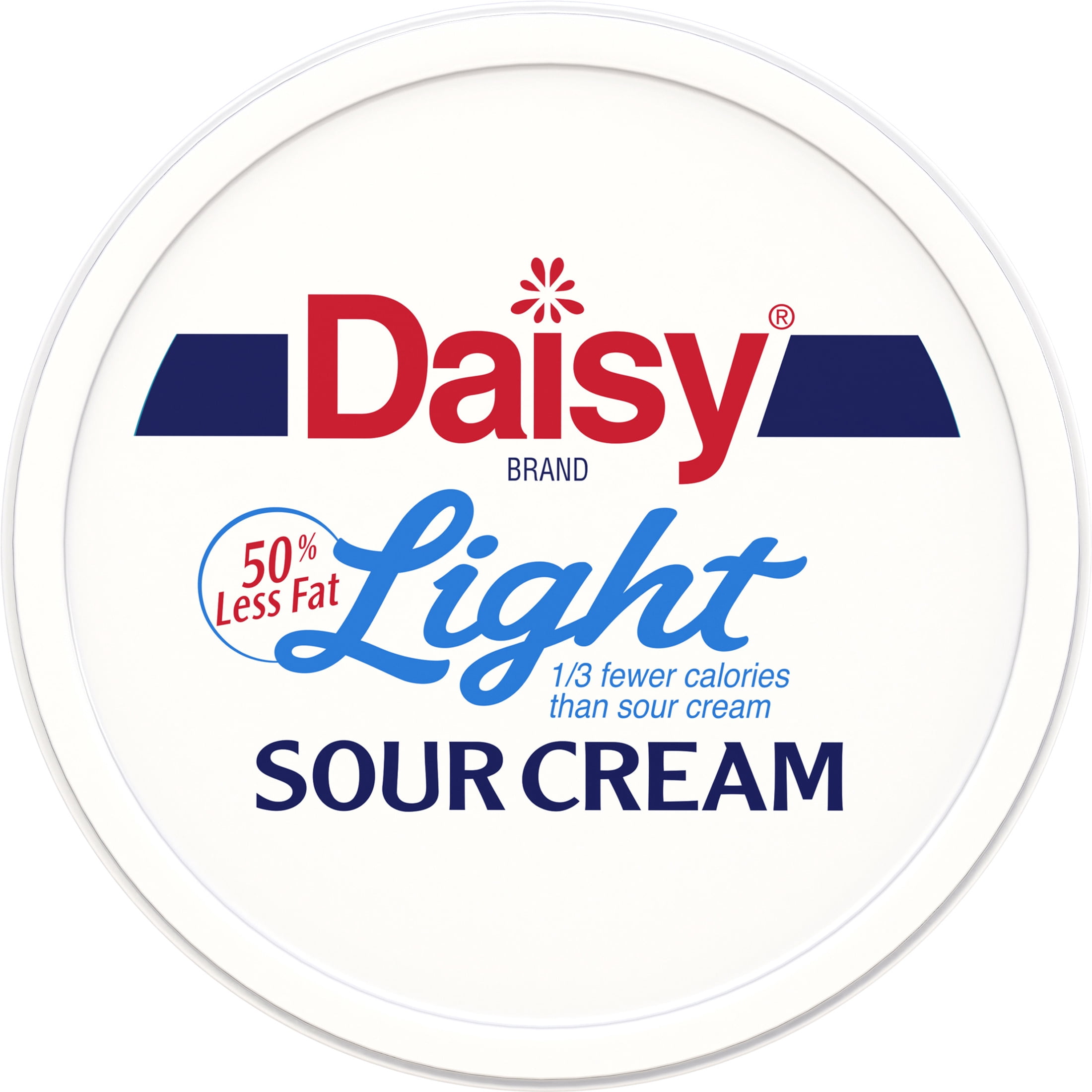 Daisy Pure and Natural Light Sour Cream, 50% Less Fat, 8 oz Tub