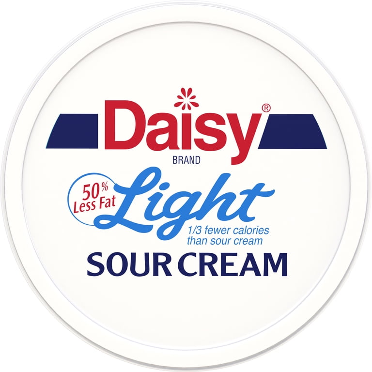 Daisy Pure and Natural Light Sour Cream, 50% Less Fat, 8 oz Tub