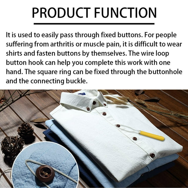 Xingzhi 3pcs Elderly Button Dressing Aid Seniors Hook Zipper Pull Helper Button Quick Puller Stainless Steel