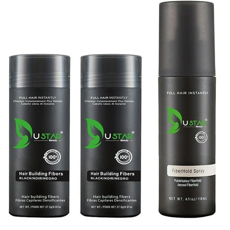 Ustar Hair Building Fibers White .97oz Buy Two Get One FREE Hair Fibers Hold Spray