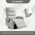 thumbnail image 5 of Aukfa 360° Swivel Recliner Rocking Chair with Massage and Heat for Living Room & Nursery, Chenille, Light Gray, 5 of 7