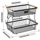 thumbnail image 5 of Yuarrent Organizador cesta de frutas de doble capa para estante de almacenaje para cocina, fuerte capacidad de carga para verduras Almacenamiento y organización del hogar, 5 of 6