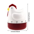 thumbnail image 3 of Minuterie de Cuisine Mignonne Minuteur Poussin Mécanique Réveil de Cuisine Adapté pour Décoration Maison Rappel Pin Sac d'Affichage Minuterie de Cuisine à Remonter avec Anneau Fort Horloge Numérique avec Minuterie de Secondes Sable, 3 of 4