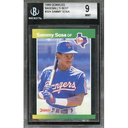 1989 donruss baseball's best #324 SAMMY SOSA rangers rookie BGS 9 (9.5 9 9