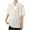 hgg267-Beige, variant on Mens Vintage Distressed Sexy Button Short Sleeve Turn Down Collar Shirt Ripped Detail Design Edgy Style Short Sleeve Button Down Shirt