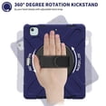 thumbnail image 3 of Funda para iPad Air 11 2024 / Air 11 2025, Silicona Anti-caída + Capa Protectora de PC con Asa, Correa para el Hombro, Funda Protectora Resistente a Golpes y Tres Pruebas para Tablet, Azul Marino, 3 of 6