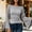 A1_Grey, variant on VISALY Womens Bell Long Sleeve Ribbed Knit Sweater Tops Trendy Boat Neck Cropped Going Out Shirts Ruched Slim Fit Casual Layer Pullover Sweater Business Casual Work Blouses Cute Fall Outfit Black L