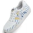 thumbnail image 5 of DOGO White Sneakers for Women - Handmade Women's Fashion Sneakers, Vegan Leather and Unique Design Dice Sneakers Daisy Stripes Design, Size 8, 5 of 5